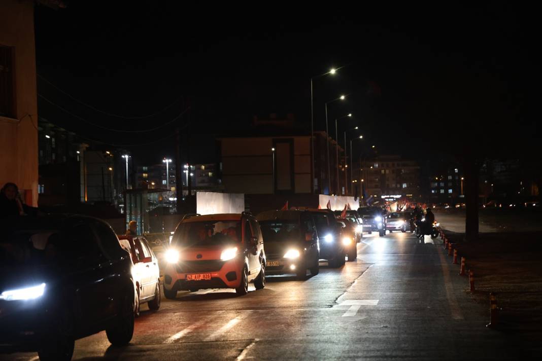 Konya'da sokaklarda aynı öfke! Yüzlerce araçlık konvoy bunun için tek yürek oldu 19